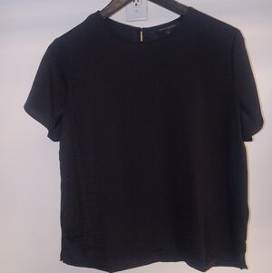 Banana Republic Black Short-Sleeve Blouse